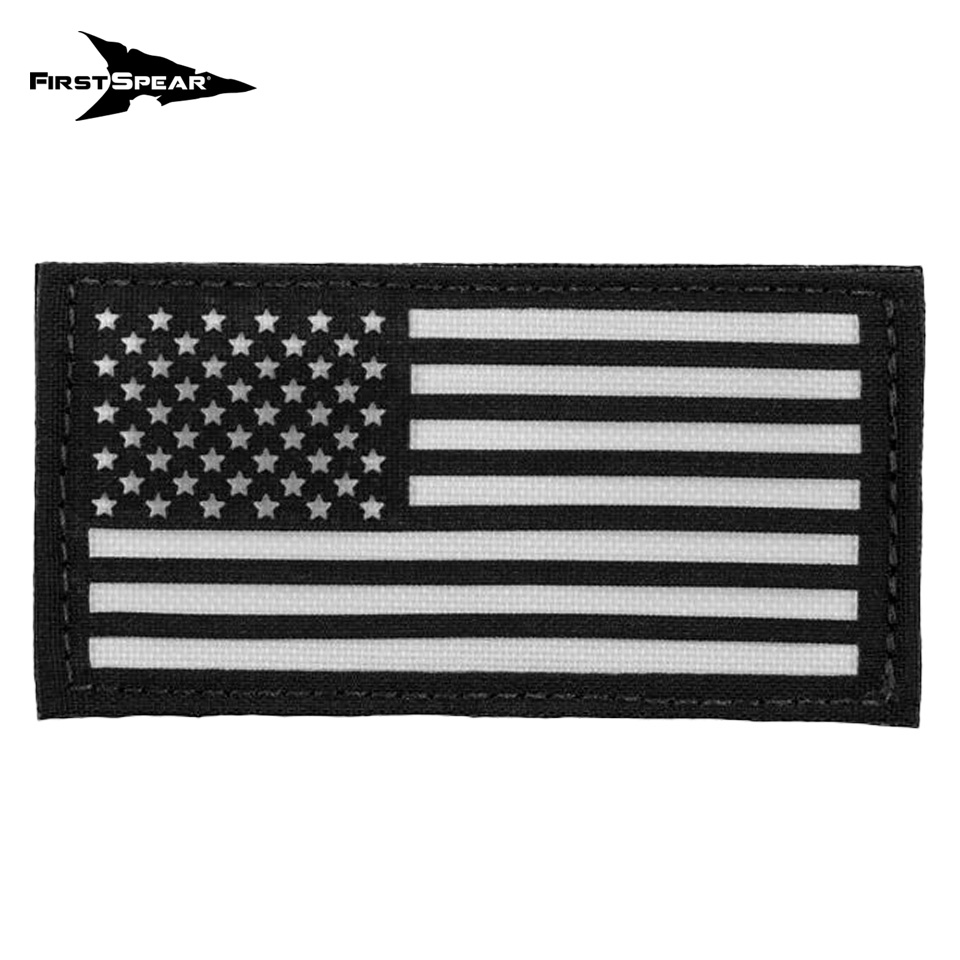 American Flag Fabric Backed Cell Tag™ - White / Standard