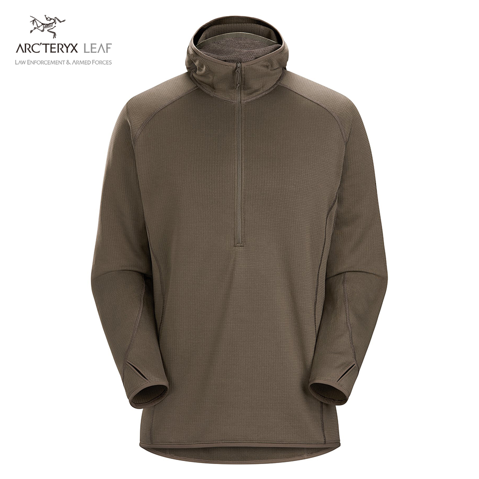 DELTA AR 1/2 ZIP NECK HOODY MEN'S - Ranger Green